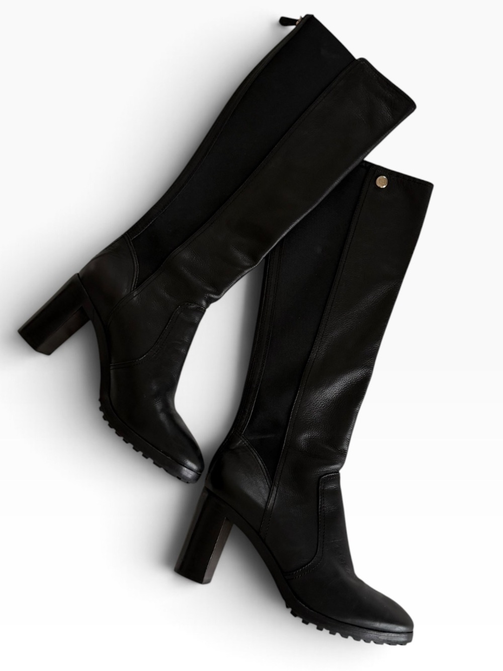 Tory Burch Black Over-the-Knee Block Heel Boots